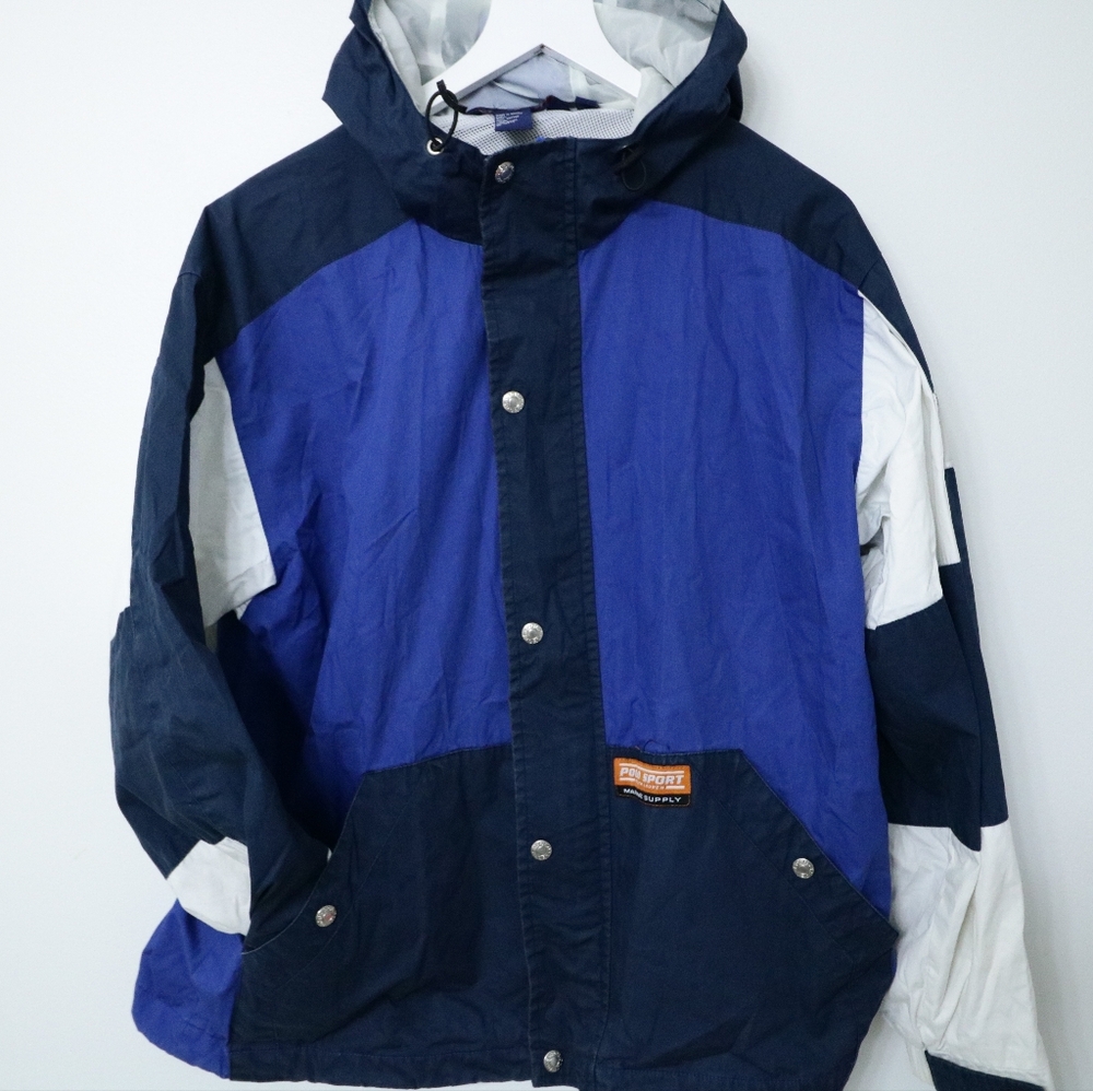 Vintage Polo Sport Ralph Lauren Jacket NWT Windbreaker XL Marine Supply Navy
